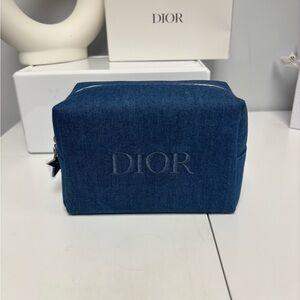 New Dior Beaute Denim pouch makeup bag
